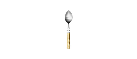 cucchiaio frutta Sobor pvd oro satinato acciaio inox 18/0 spessore mm 9 - cucchiaio frutta