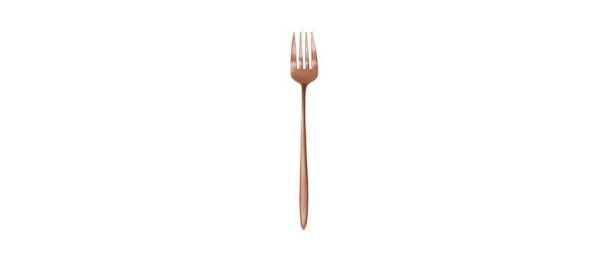 forchetta tavola Grace pvd rame satinato acciaio inox 18/10 spessore mm 3 - forchetta tavola