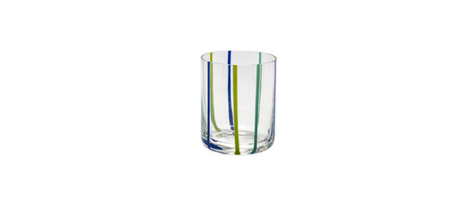 bicchiere acqua opale blu/verde/azzurro Stick vetro soffiato a bocca cl 37,5 Essentia - bicchiere tavola per tavola elegante e ristorazione, SKU 200404