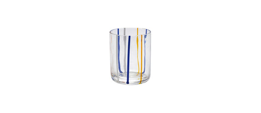 bicchiere acqua opale bianco/arancio/blu Stick vetro soffiato a bocca cl 37,5 Essentia - bicchiere tavola per tavola elegante e ristorazione, SKU 200405