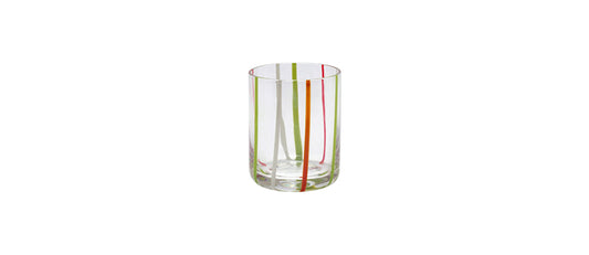 bicchiere acqua opale arancio/rosso/bianco/verde Stick vetro soffiato a bocca cl 37,5 Essentia - bicchiere tavola per tavola elegante e ristorazione, SKU 200406
