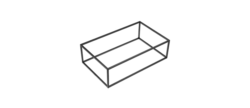 alzata buffet metallo nero gn 1/1 cm 53x32,5 h 16 - alzata buffet per dare altezza e movimento a dolci, finger food, prodotti da forno e monoporzioni