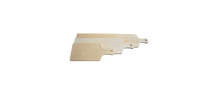 tagliere pioppo multistrato con manico e piedi cm 40x17 h 2,3 - articolo buffet per organizzare e valorizzare il servizio buffet