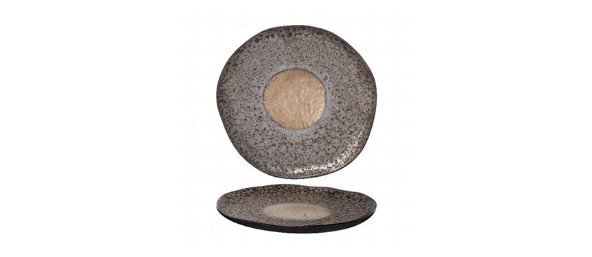 piatto piano organic agorà stoneware reactive color Ø cm 27 - piatto piano