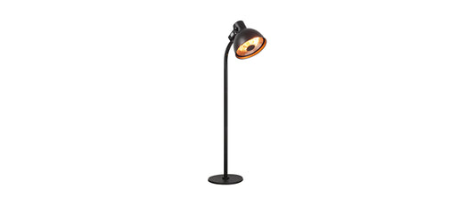 lampada classic nera con testa orientabile 3 regolazioni di intensità lampada riscaldante per riscaldamento esterno professionale