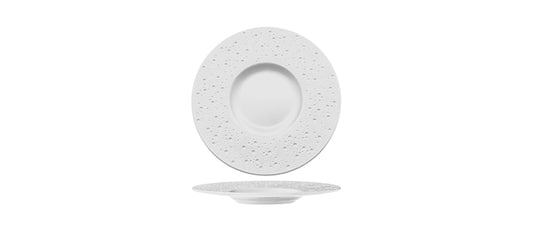 piatto piano gourmet Moon Bianco Lucido Ø 27 cm - piatto piano gourmet