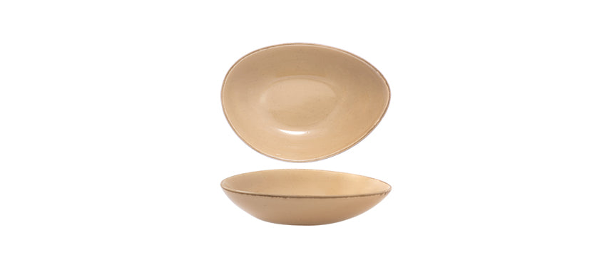 coppa triangolare Colour Glaze Hazelnut 23x16 cm - coppa triangolare