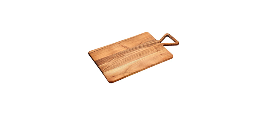 tagliere acacia con manico cm 42x23 h 1,7 - articolo buffet per organizzare e valorizzare il servizio buffet