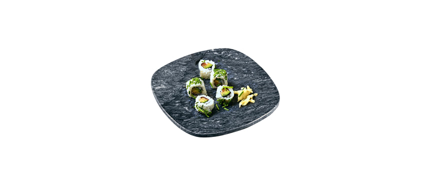 vassoio marmo rettangolare cm 30x25 h 1 - vassoio buffet per presentare e servire preparazioni dolci, salate e prodotti da banco
