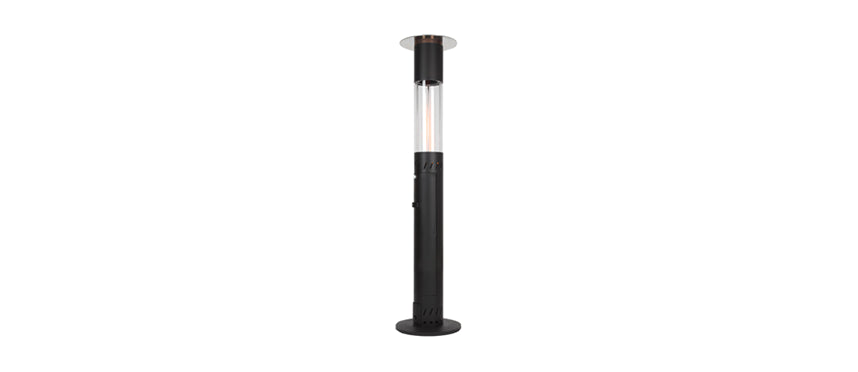 stufa lighthouse nera con power bank stufa da esterno per riscaldamento esterno professionale