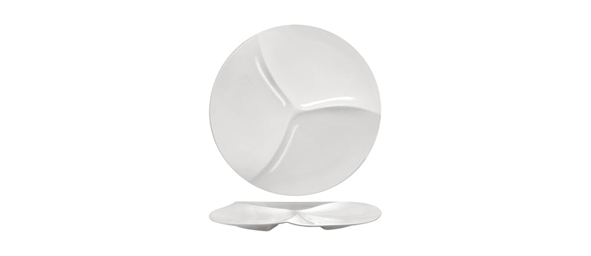 Piatto 3 scomparti Ø 31,2 magnesium porcelain