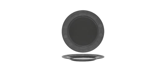 piatto piano labyrinth black premium fine porcelain Ø cm 26,4 - piatto piano