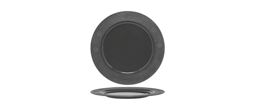 piatto piano labyrinth black premium fine porcelain Ø cm 30,5 - piatto piano
