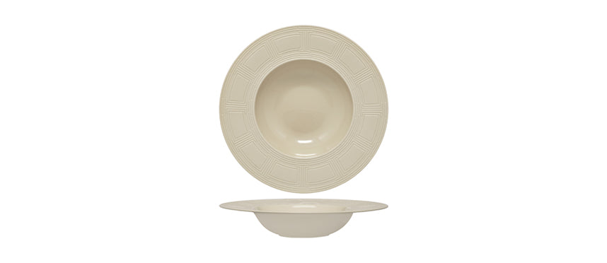piatto fondo gourmet labyrinth beige premium fine porcelain Ø cm 31 interno Ø cm 18 - piatto fondo gourmet