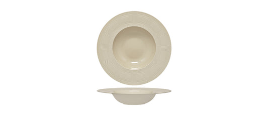 piatto fondo gourmet labyrinth beige premium fine porcelain Ø cm 31 interno Ø cm 18 - piatto fondo gourmet