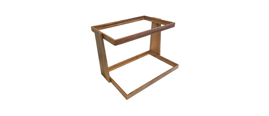 alzata 2 posti per cassette gn 1/1 cm 58x44,5 h 38 - alzata buffet per esporre dolci, prodotti da forno, finger food e preparazioni monoporzione