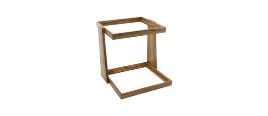 alzata 2 posti per cassette gn 2/3 cm 44,5x40 h 38,4 - alzata buffet per esporre dolci, prodotti da forno, finger food e preparazioni monoporzione