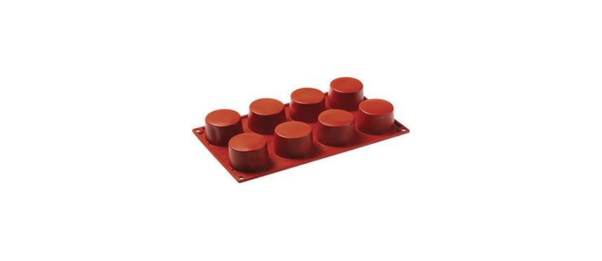 Stampo 8 Cilindri Ø cm 6 h 3,5 - stampo per pasticceria