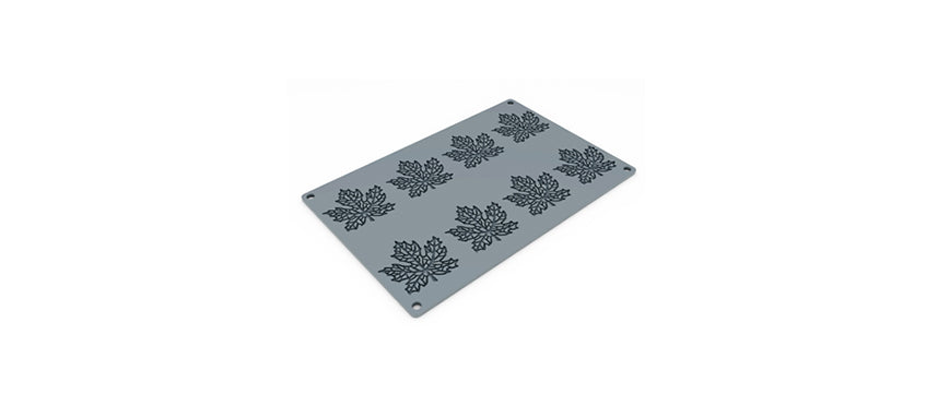 Stampo cm 30x20 per la realizzazione di 8 forme maple cm 6,6x6,3 h 0,2 - stampo per pasticceria