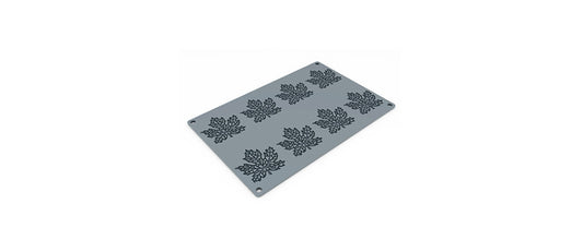 Stampo cm 30x20 per la realizzazione di 8 forme maple cm 6,6x6,3 h 0,2 - stampo per pasticceria