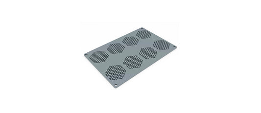 Stampo cm 30x20 per la realizzazione di 8 forme honeycomb cm 6,8x6,1 h 0,2 - stampo per pasticceria