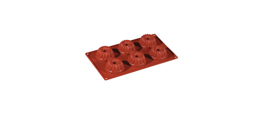 Stampo 6 Gugelhopf Ø cm 6 h 3,3 - stampo per pasticceria
