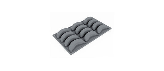 Stampo cm 30x17,5 per la realizzazione di 12 forme baby banana cm 9x4,1 h 2,5 - stampo per pasticceria