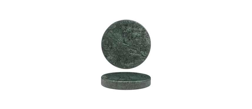 piattino tondo marble green marmo Ø cm 13 h 2 - articolo per la tavola