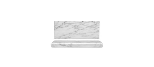 vassoio rettangolare marble white marmo cm 25x9 h 2 - articolo per la tavola