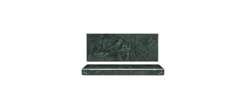 vassoio rettangolare marble green marmo cm 25x9 h 2 - articolo per la tavola
