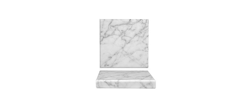piattino quadrato marble white marmo cm 13x13 h 2 - articolo per la tavola