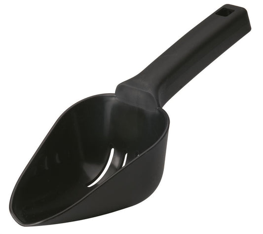 Black polypropylene perforated scoop 360ml