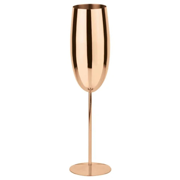 Flute champagne rame inox 27cl calici acciaio inox