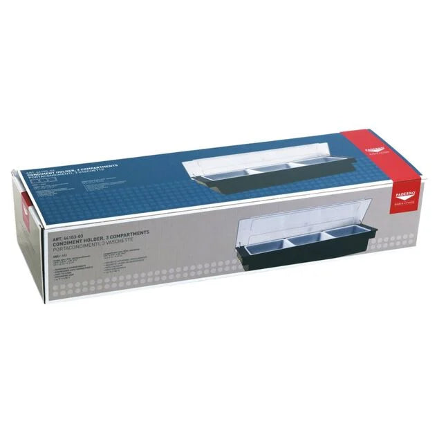 Contenitore per condimenti 3 scomparti cm 49x15x9