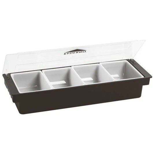 Condiment container 4 compartments 49x15x9 cm