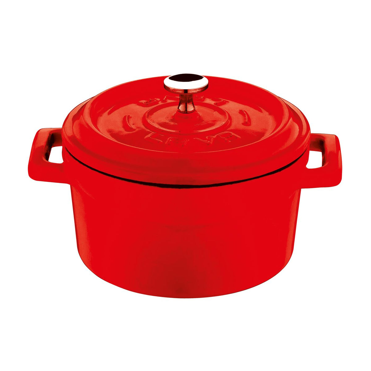 Casseruola tonda con coperchio ghisa smaltata Ø 10 cm rosso Paderno