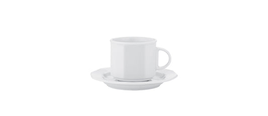 Tazza the/colazione con piatto roma bianco impilabile cl 20 9 h 6,6 Ø cm 7,7