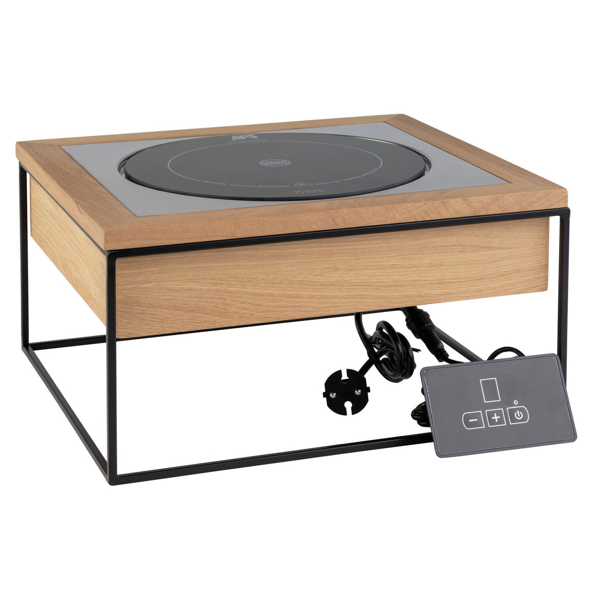 Stazione a induzione 900 W con supporto legno Paderno