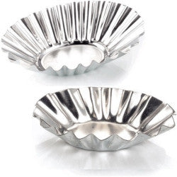 Oval fluted dessert mold 5.4x3.6 cm