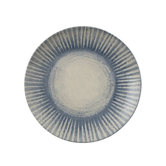 Sunlight blue stoneware flat plate ø 27.5