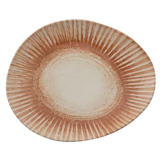 Sunlight red stoneware piatto piano ø 31