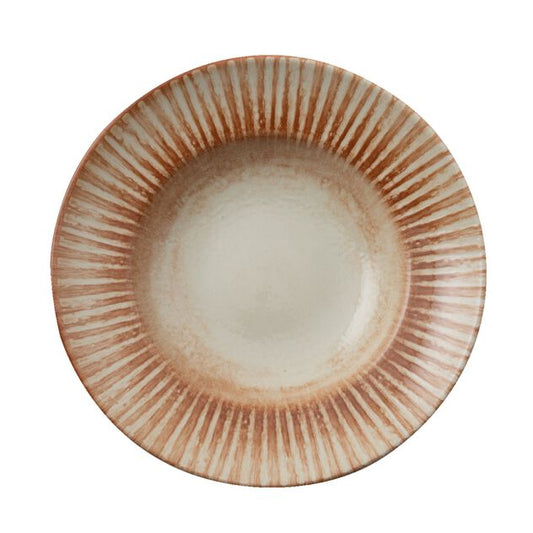 Sunlight red stoneware pasta plate ø 27