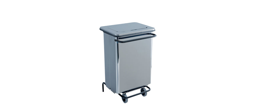 Bidone com.inox ret. lt 70 c/r