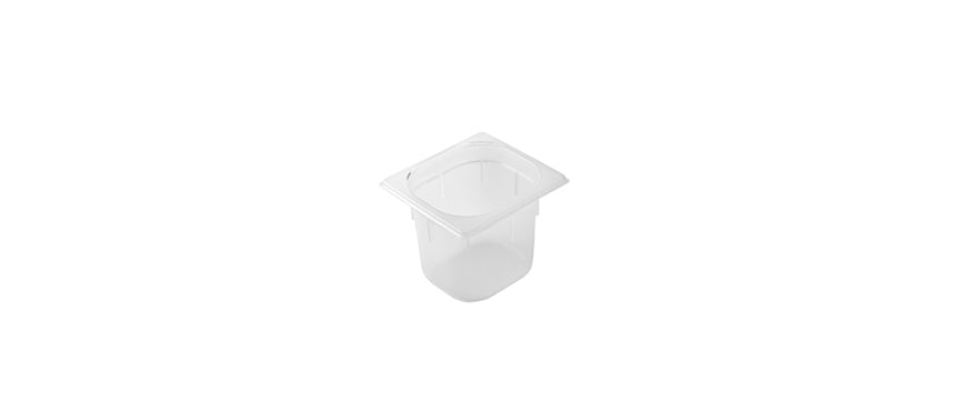 Bacinella gn 1/6 polipropilene cm 17,6x16x20h articoli