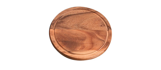 tagliere legno tondo con raccogli liquidi ø cm 25 - articolo buffet per organizzare e valorizzare il servizio buffet