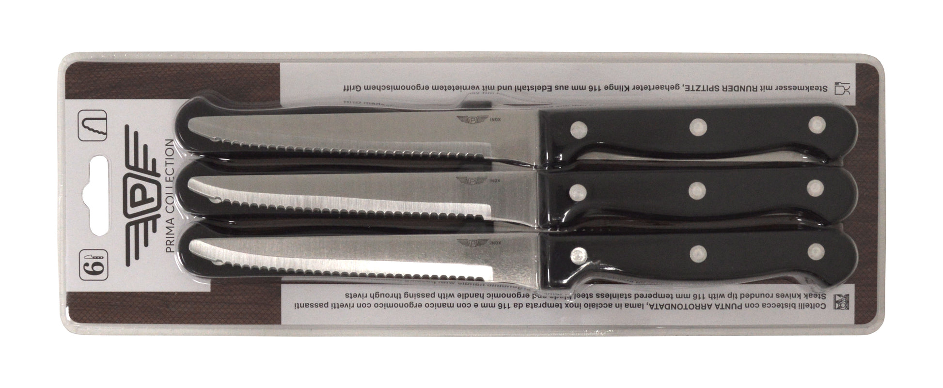 Coltello bistecca punta tonda pz 6 coltelli