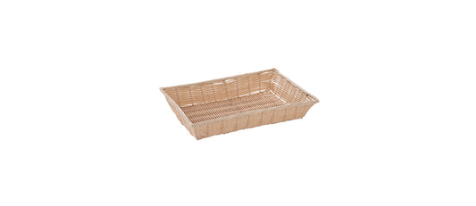 cesta buffet vimini plastificato cm 46x32 h 8 - cestino buffet per presentare pane, prodotti da forno, frutta e piccole preparazioni