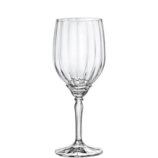 Calice vino florian white wine 38 cl in vetro professionale