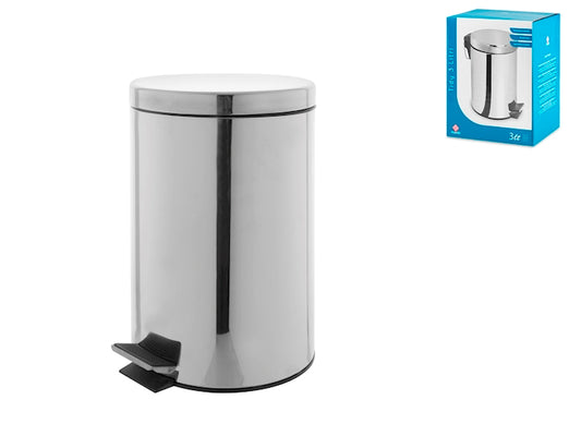 Pattumiera in acciaio inox a pedale 3 lt