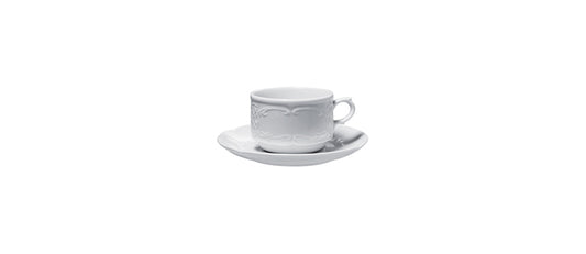 tazza caffè flora impilabile bianco cl 12